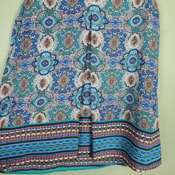 DR2 by Daniel Rainn Inverted Pleat Sleeveless  Blue Blouse Size Small - Picture 4 of 8